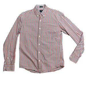 J.Crew Factory Slim Fit Gingham Check Button Down Shirt Men's Size Medium Cotton